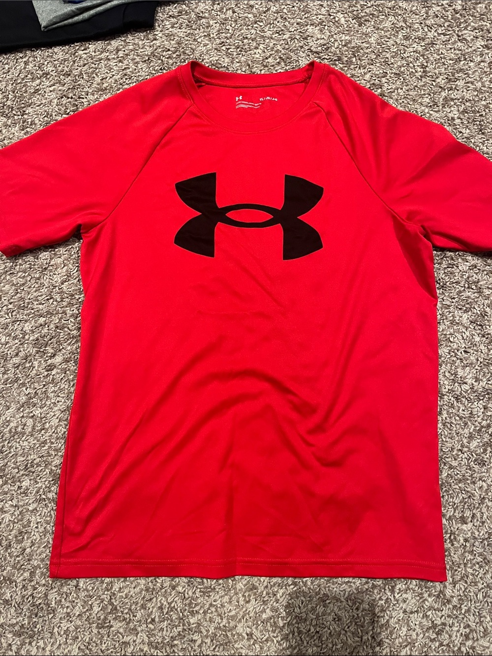 Under Armour Red Short-Sleeve Performance Tee with Black Logo